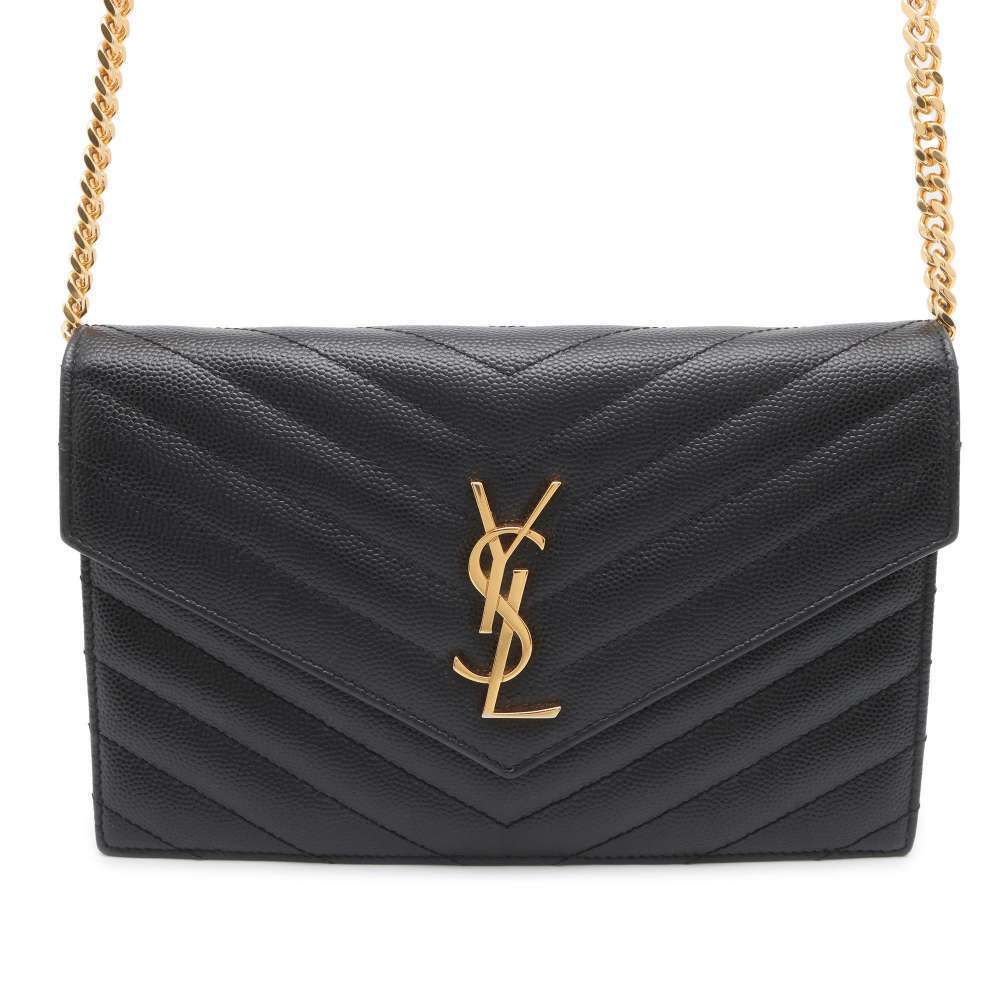 Saint Laurent Paris Chain Wallet Monogram YSL Clutch
